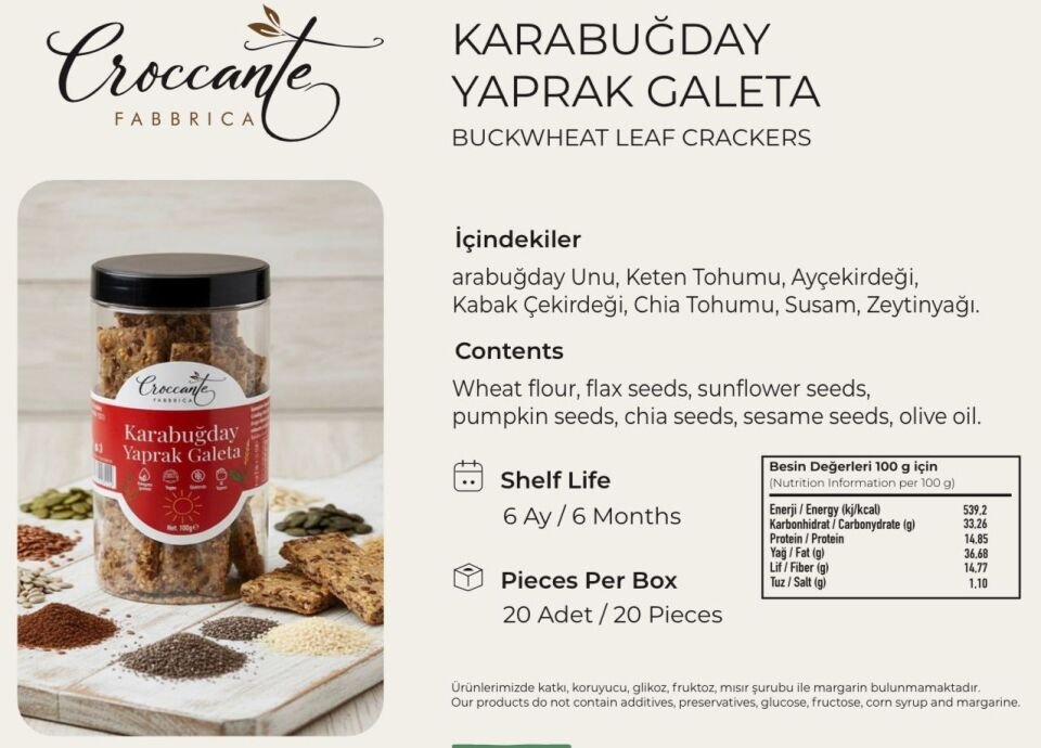 KARABUĞDAYLI YAPRAK GALETA